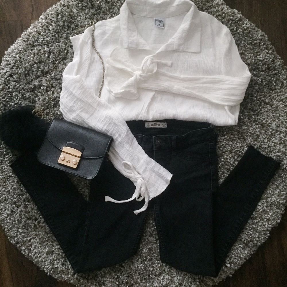 Hollister Fray Hem Skinny Jeans